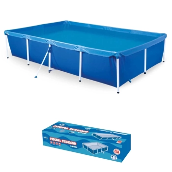 Piscina 3000 Litros Retangular Estruturada Mor Standard em Ao