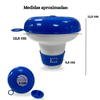 Mini Clorador Flutuante para Pastilhas com Regulagem para Limpeza e Manuteno de Piscinas