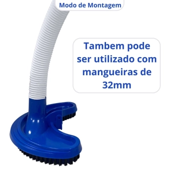Aspirador para Piscinas Inflveis e Spas com Venturi a Vcuo e Escova Portatil para Limpeza e Manuteno