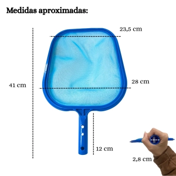 Peneira para Piscina Cata Folha Manuteno Limpeza Plastica Sem Cabo