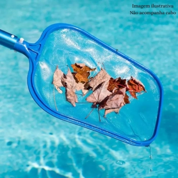 Peneira para Piscina Cata Folha Manuteno Limpeza Plastica Sem Cabo