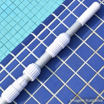 Haste Retrtil Cabo Extensor Telescpico 1,65 Metros em Alumnio para Limpeza Piscina