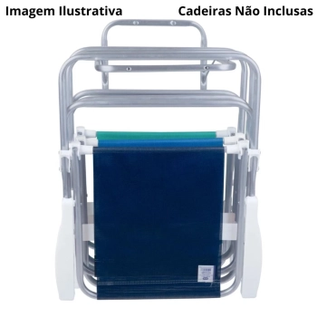 Suporte de Parede para Pendurar At 7 Cadeiras de Praia Ou Acessrios em Alumnio