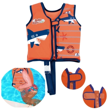 Colete Infantil para Natao / Praia Modelo Regata com Espuma Tamanho M/G Laranja / Rosa