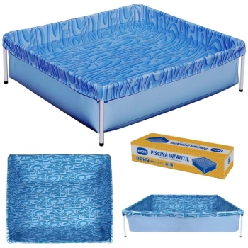 Kit Piscina Infantil 400 Litros Mor + Capa, Forro + Boia de Brao e Bola 40cm Ilustradas