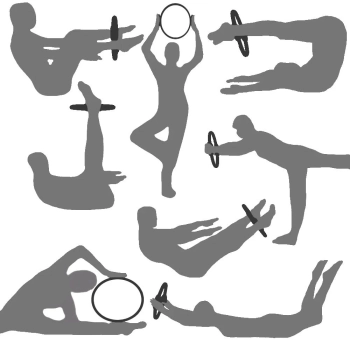Arco Anel Pilates Yoga Exerccios Treino Tonificador Cinza