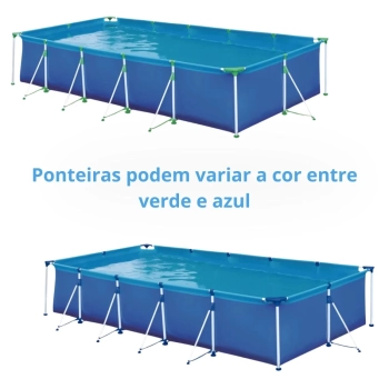 Piscina Premium 7600 Litros Mor Retangular Estruturada em Ao