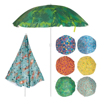 Kit Piscina Infantil 400 Litros Estrutural Mor + Capa e Forro + Guarda Sol 1,30mts Colorido