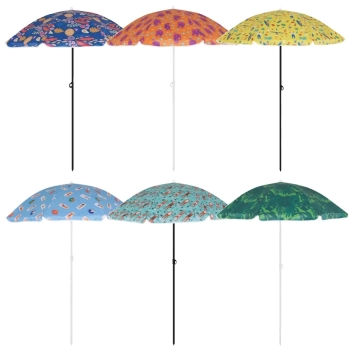 Kit Piscina Infantil 400 Litros Estrutural Mor + Capa e Forro + Guarda Sol 1,30mts Colorido