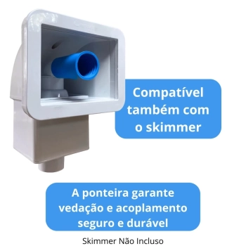 Ponteira de Borracha para Mangueira 38 Mm para Aspirao de Piscina Rosca Esquerda Nautilus