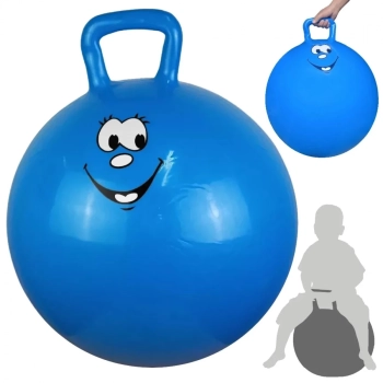 Brinquedo Bola Pula Pula Infantil com Alça 60 Cm Azul