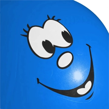Kit Bola Pula Pula 60 Cm Azul com Ala + Baldinho de Praia com 8 Peas em Cores Sortidas