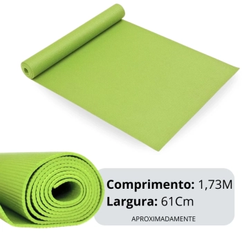 Kit Colchonete 1,73m + Bloco de Apoio para Yoga Pilates e Exerccios Fsicos