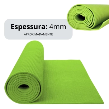 Kit Colchonete 1,73m + Bloco de Apoio para Yoga Pilates e Exerccios Fsicos