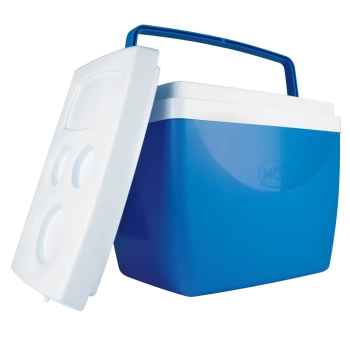 Kit Carrinho de Praia com Avano + 4 Cadeiras com 4 Posies em Aluminio + Caixa Trmica 34 Litros