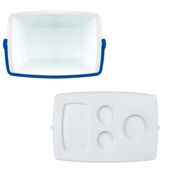 Kit Carrinho de Praia com Avano + 4 Cadeiras com 4 Posies em Aluminio + Caixa Trmica 34 Litros