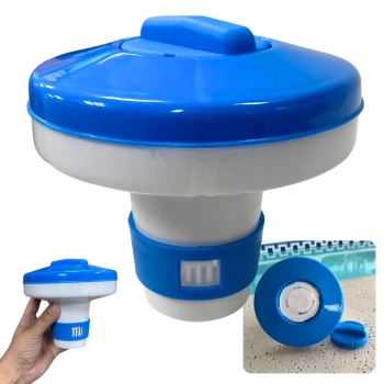 Kit Limpeza Piscina Aspirador + Peneira + Flutuador + Escova + 2 Pastilhas Cloro