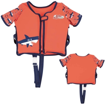 Colete Infantil para Natao Praia Modelo com Manga Curta de Espuma +3 Anos Rosa / Laranja