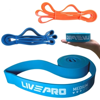 Kit Faixa Elstica Super Band Intensidade Forte + Mdia + Leve Liveup