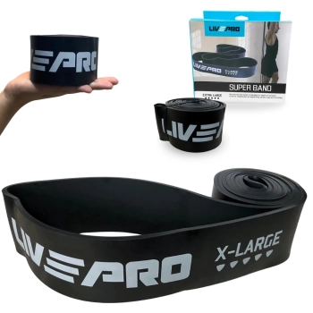 Kit Faixas Elsticas Super Band Intensidade Super Forte + Mini Band Super Forte Exerccios Liveup