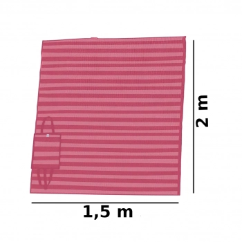 Esteira de Praia Casal Polipropileno Vermelho com Rosa 2,0 X 1,5 M