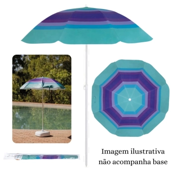 Guarda Sol Colorido Fps 70 Proteo Solar Praia Piscina Dobrvel 1,50 M Fashion Cores Sortidas Mor