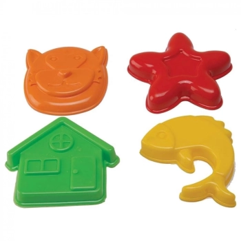 Kit 11 Pe�as Carrinho de Praia com Baldinho + Pazinhas e Rastelo + Forminhas Azul