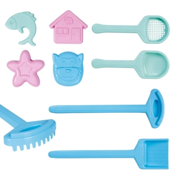 Kit Cadeira de Praia Infantil Rosa Patrulha Canina + Baldinho, Pazinha, Rastelo Brinquedos de Areia