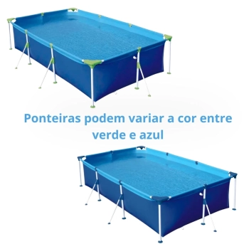 Piscina de Armao 2500 Litros Premium Retangular em Ao Mor