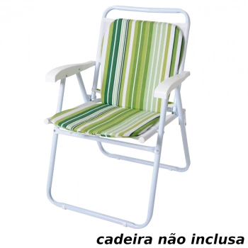 Almofada para Cadeiras Plsticas e de Praia Linea Listrada Verde
