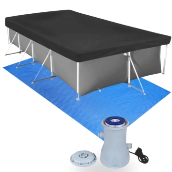 Capa + Forro para Piscina 3000 L Mor + Bomba Filtrante 220v 2200 L/H